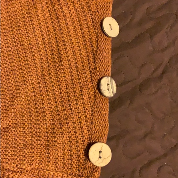 Carmel, black, and ivory striped sweater. - Picture 3 of 4